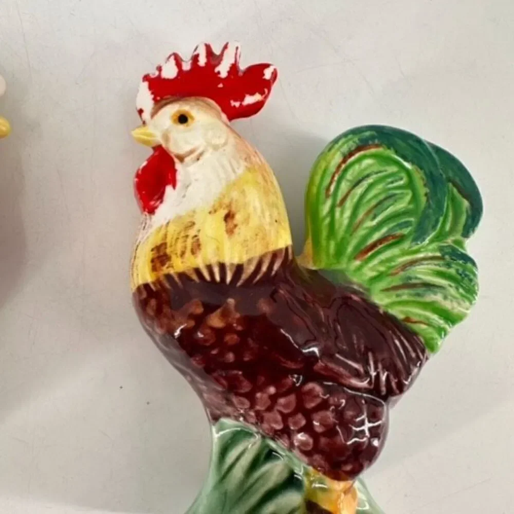 Vintage Rooster &‎ Hen Salt & Pepper Shakers plus bonus Made in Japan